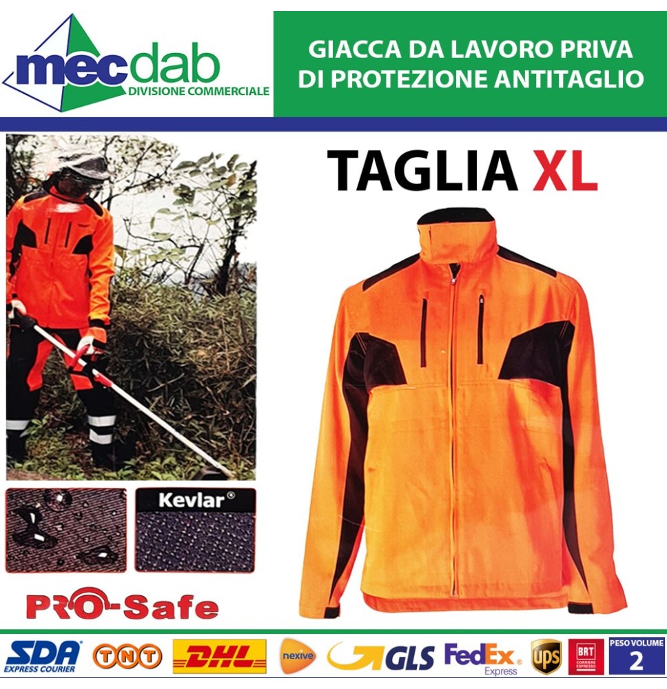 Giacca Da Lavoro Professionale Kevlar Priva Di Protezioni Antitaglio Taglia XL|€68.00
