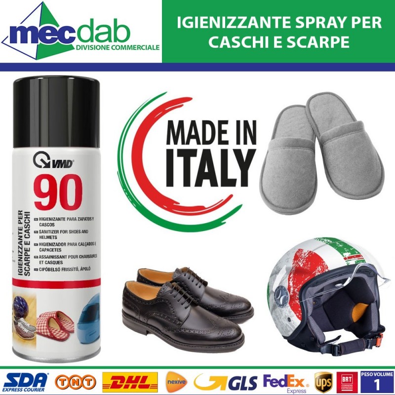 Igienizzante Spray Per Scarpe e Caschi Bomboletta Da 400 ML QVMD90 | Mec.Dab SRL | VMDCasa, Arredamento & Bricolage |8032727740961