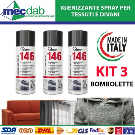 Bomboletta Spray Igienizzante Per Divani e Tessuti 400ML VMD146 | Mec.Dab SRL | VMDCasa, Arredamento & Bricolage |8032727748615
