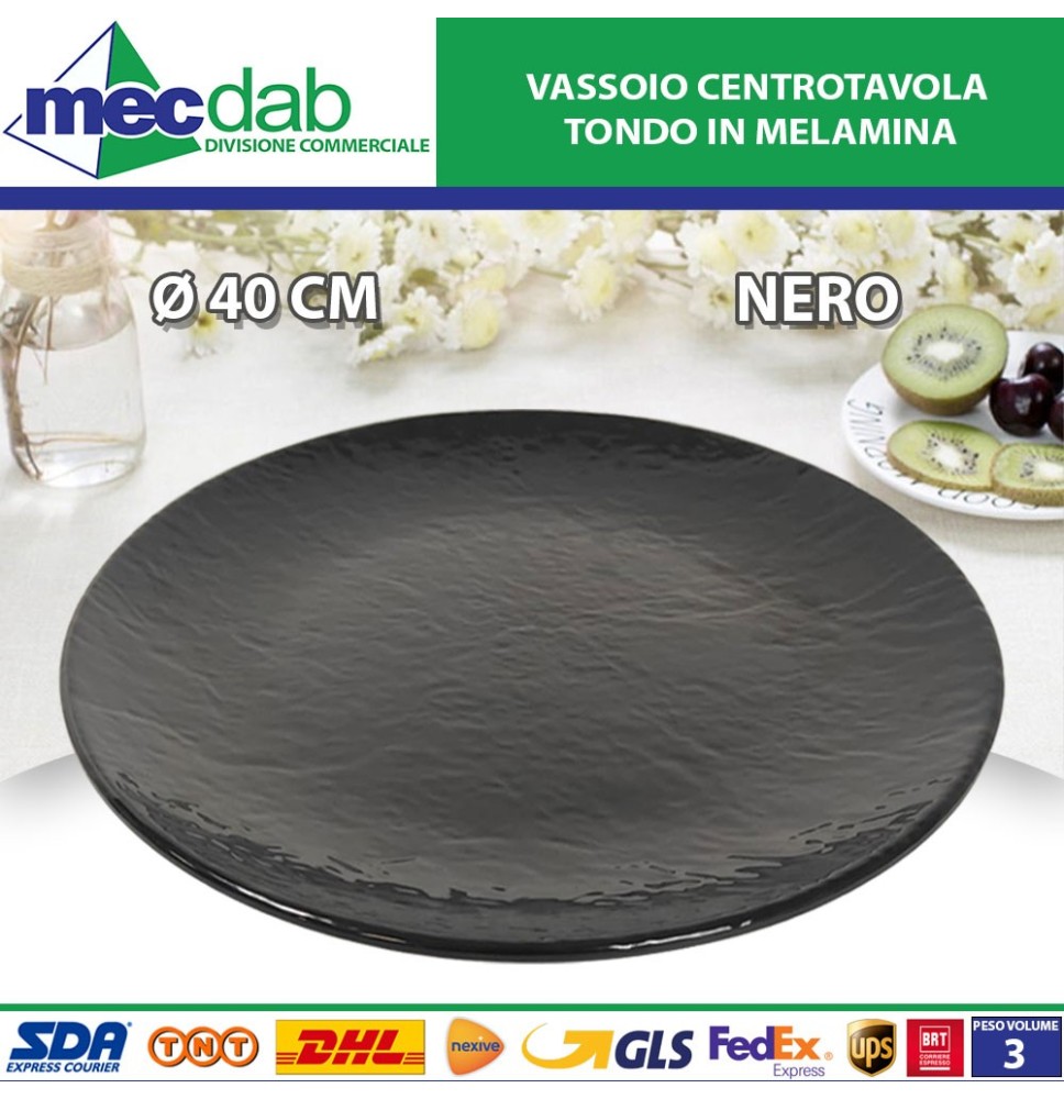 Vassoio Centrotavola Tondo In Melamina Ø 40|31,00 €