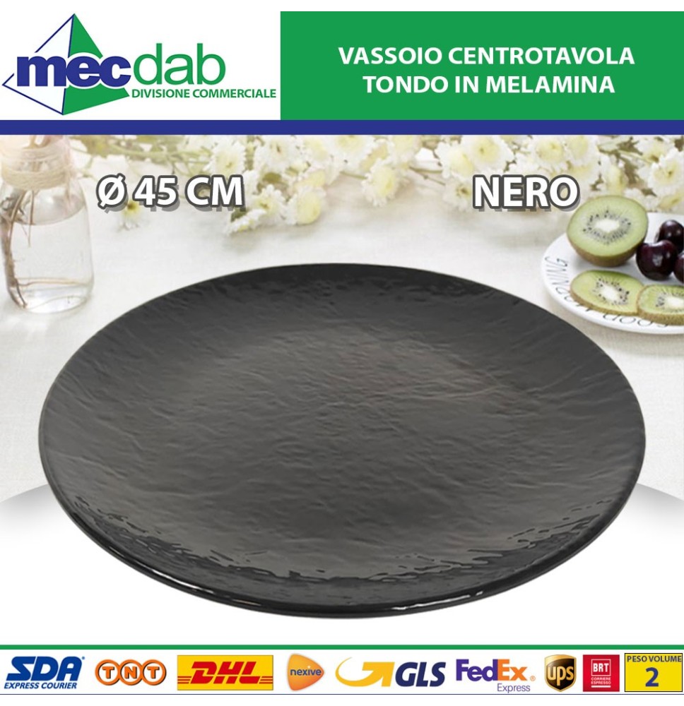Vassoio Centrotavola Tondo In Melamina Ø 45 Cm Vari Colori|37,00 €