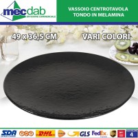 Vassoio Centrotavola Ovale In Melamina 49 x 36,5 Cm Vari Colori