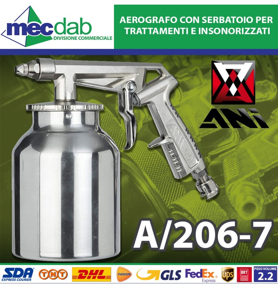 Pistola Aerografo Per Trattamenti Insonorizzanti Con Serbatoio Inferiore A/206-7|29,00 €