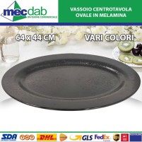 Vassoio Centrotavola Ovale In Melamina 64 x 44 Cm Vari Colori