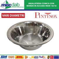 Insalatiera Conica Con Bordo In Acciaio Inox 18/10 Vari Diametri Pintinox