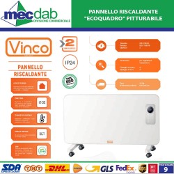 Pannello Riscaldante Smart WIFI "ECOQUADRO" Pitturabile PN 1000AL-W Vinco