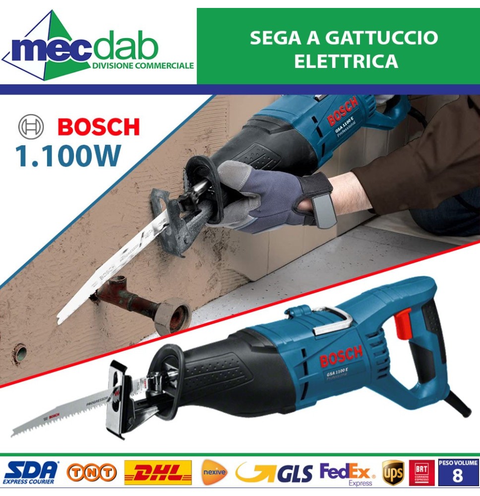 Sega a Gattuccio Elettrica 1.100 W Corsa Lama 20 mm Bosch GSA1100E|195,00 €