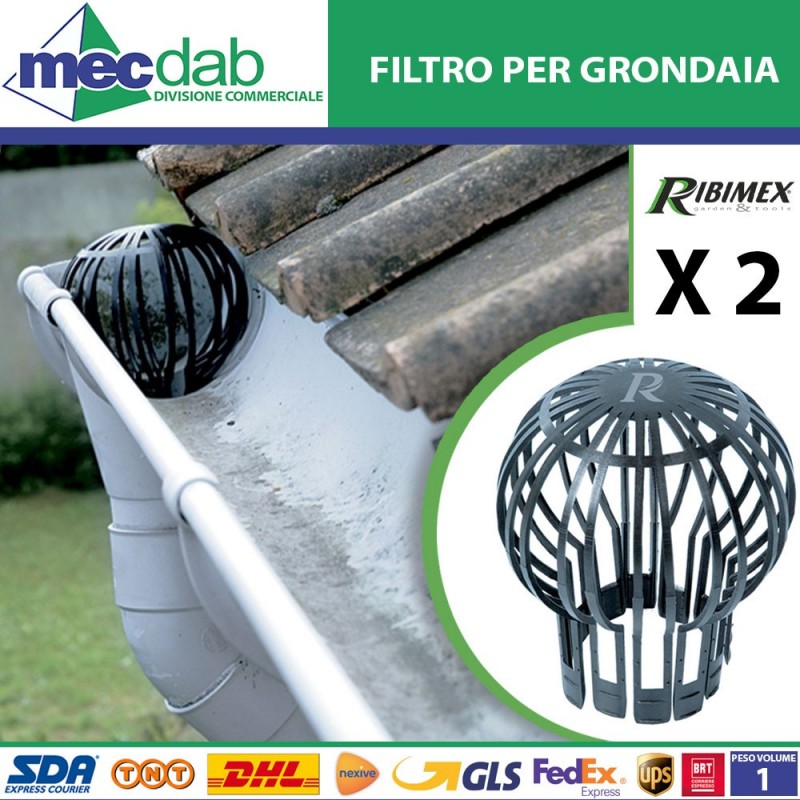 Filtro Per Grondaia In Plastica Conf. 2 Ribimex|Ribimex