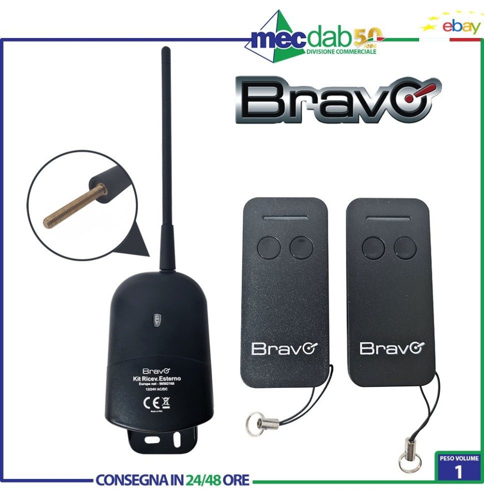 Ricevitore Cancello Universale Bicanale 433Mhz Antenna Esterna 2 Telecomandi 12/24V|25,00 €