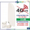 Antenna TV Digitale Terrestre Amplificatore Segnale 15 dB Con Filtro LTE 4G Venus GBS|Generica - Senza Marca