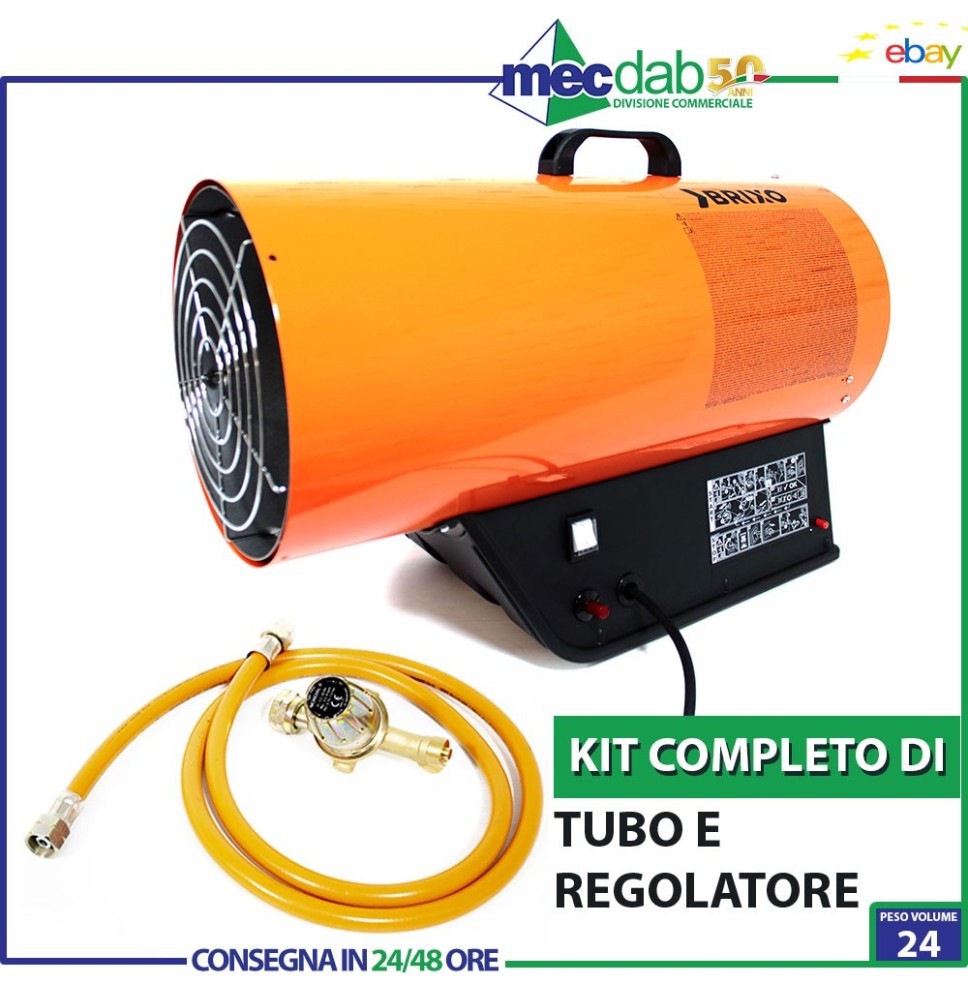 Stufa Generatore Di Aria Calda A Gas 53kW Per Magazzino Cantiere Serra Brixo|217,00 €