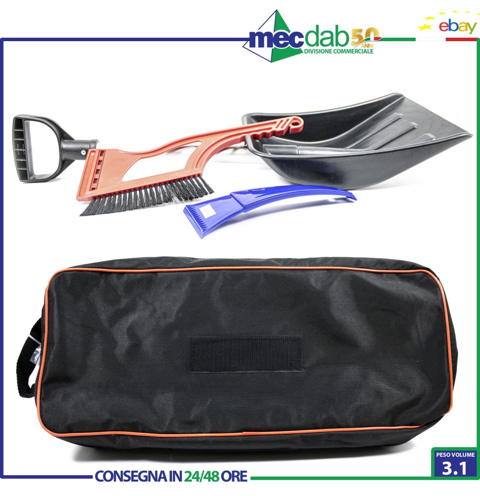 Kit Scopa Da Neve e Ghiaccio Per Auto Con Spazzola Completo Di Borsa|27,90 €